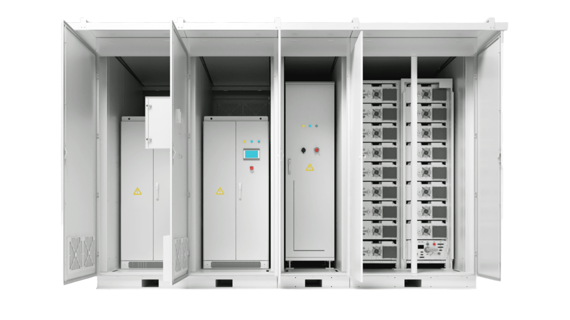 Armoire BESS — batterie stationnaire industrielle pilotée par Flexus